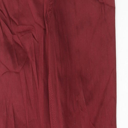 Womens UK Size 8 Marks and Spencer Regular Fit Flared Red Jeans