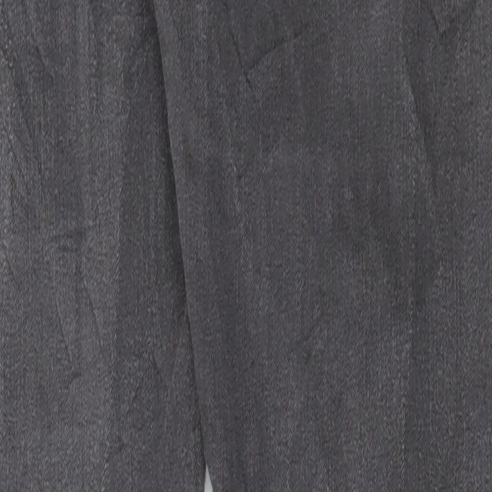 Topshop Womens Grey Cotton Skinny Jeans Size 28 in L30 in Regular Button