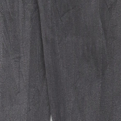 Topshop Womens Grey Cotton Skinny Jeans Size 28 in L30 in Regular Button