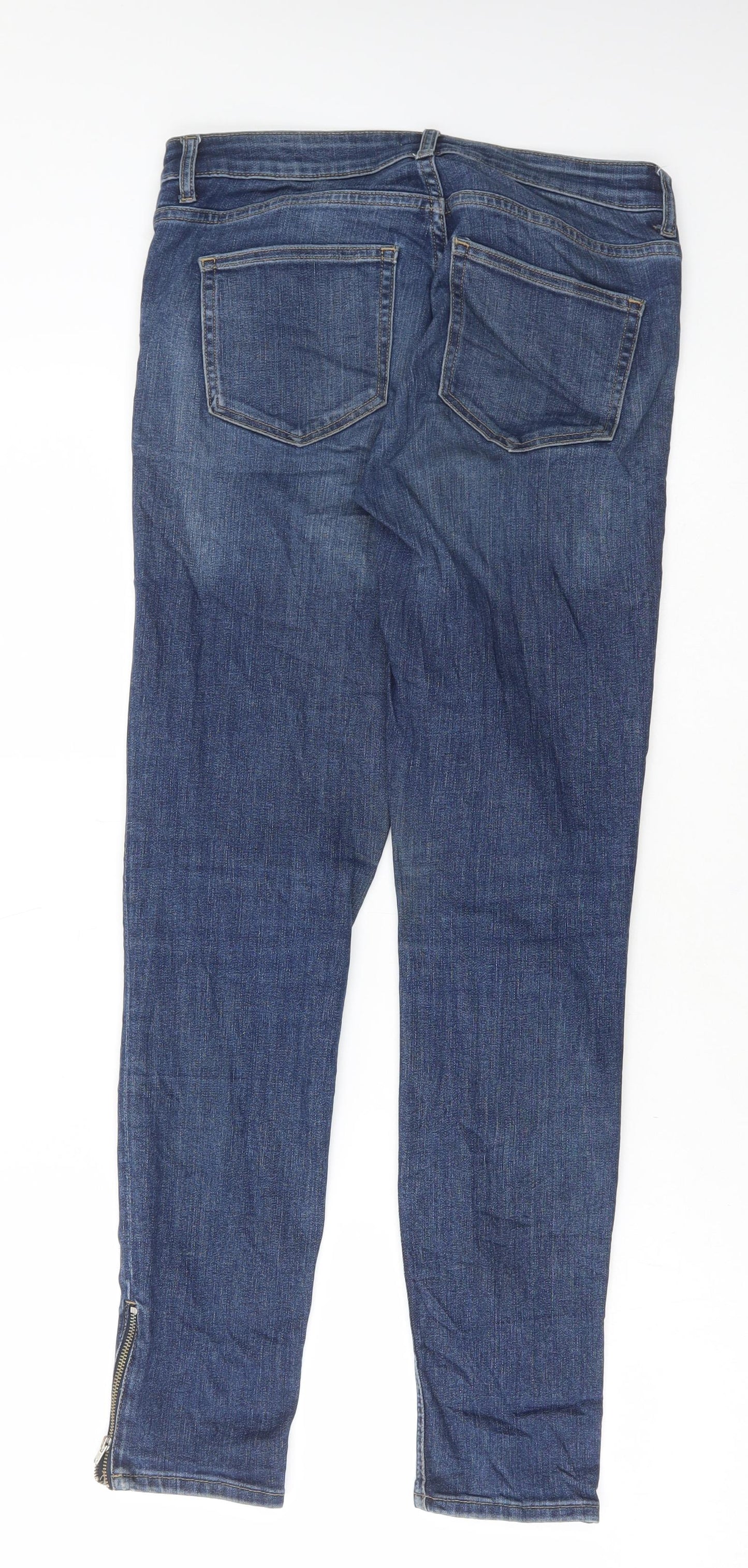Womens UK Size 8 H&M Regular Fit Skinny Blue Jeans