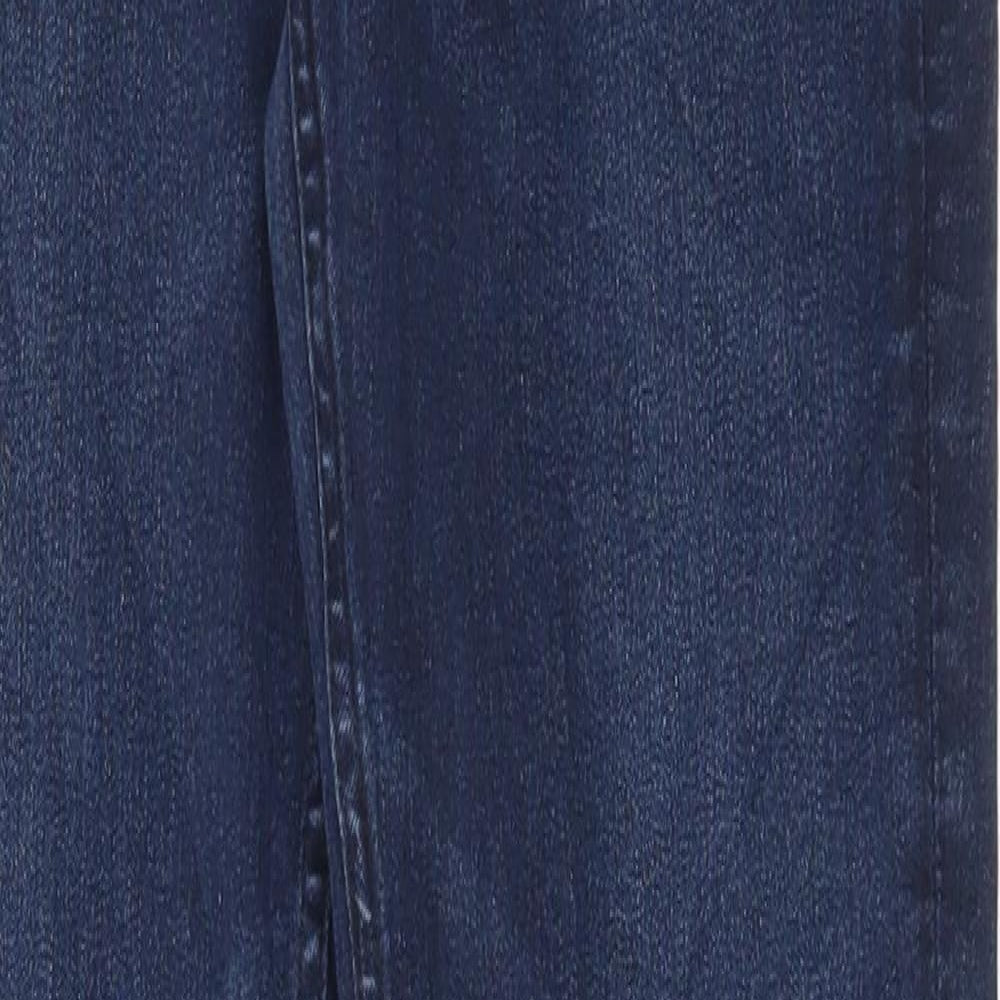 Marks and Spencer Womens Blue Cotton Skinny Jeans Size 8 L30 in Regular Button