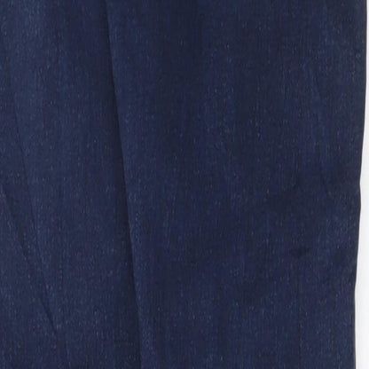 Marks and Spencer Womens Blue Cotton Skinny Jeans Size 8 L30 in Regular Button