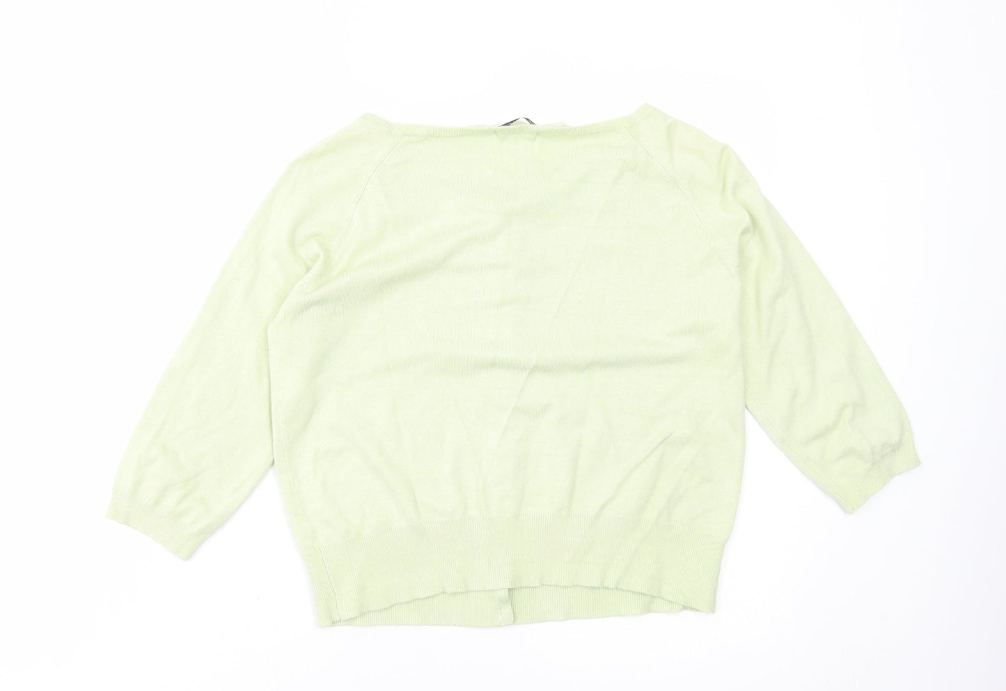 Womens UK Size 14 Marks and Spencer Green Cardigan Jumper
