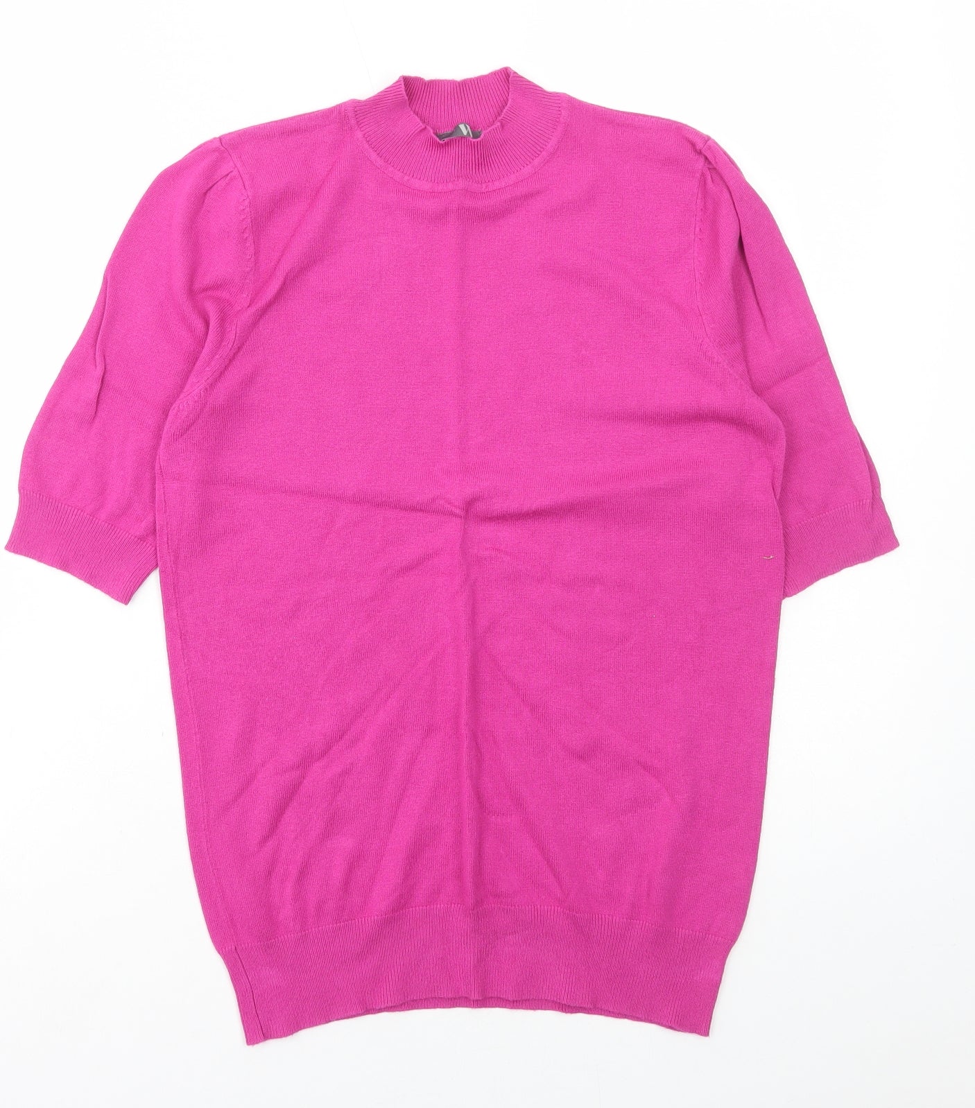 BHS Womens Purple Mock Neck Viscose Vest Jumper Size 10