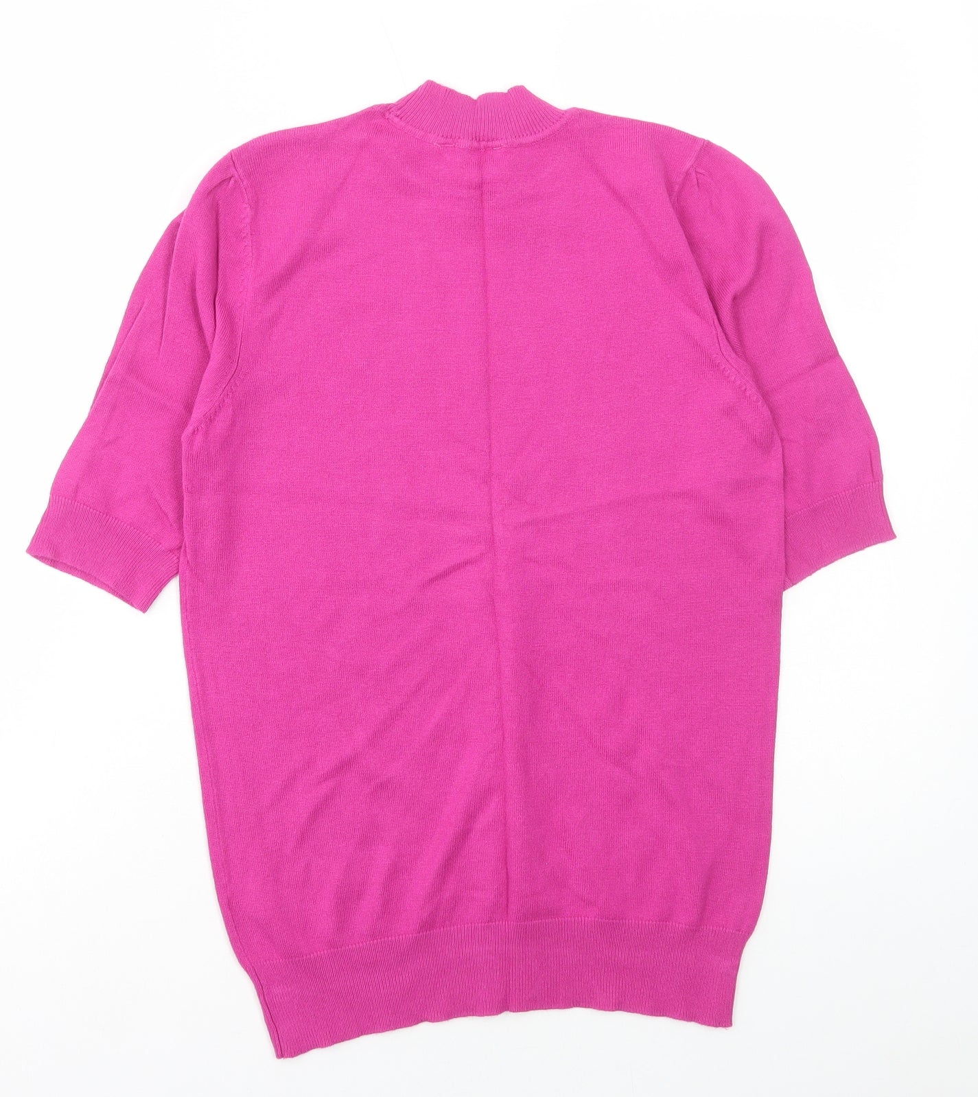 BHS Womens Purple Mock Neck Viscose Vest Jumper Size 10