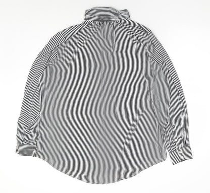 Womens UK Size M H&M Black Basic Button-Up