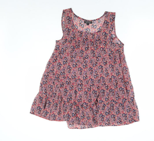 Womens UK Size 10 Topshop Pink Basic Tank