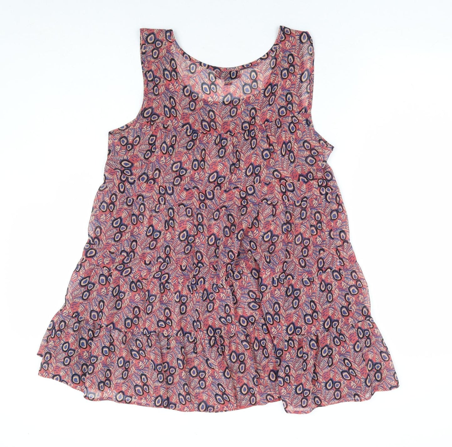 Womens UK Size 10 Topshop Pink Basic Tank