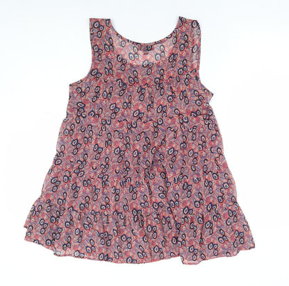 Womens UK Size 10 Topshop Pink Basic Tank