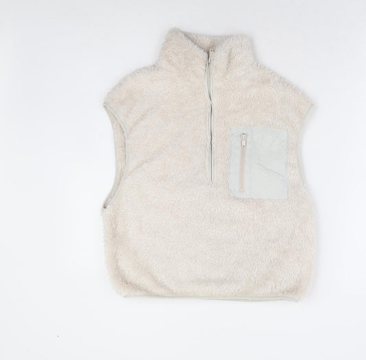 Womens UK Size XS H&M Beige Vest Jumper