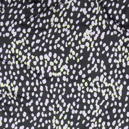 The Couture Club Womens Black Geometric Polyester Basic Button-Up Size S Collared