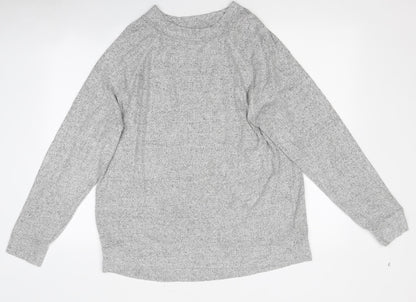 F&F Womens Grey Polyester Jersey T-Shirt Size 10 Round Neck