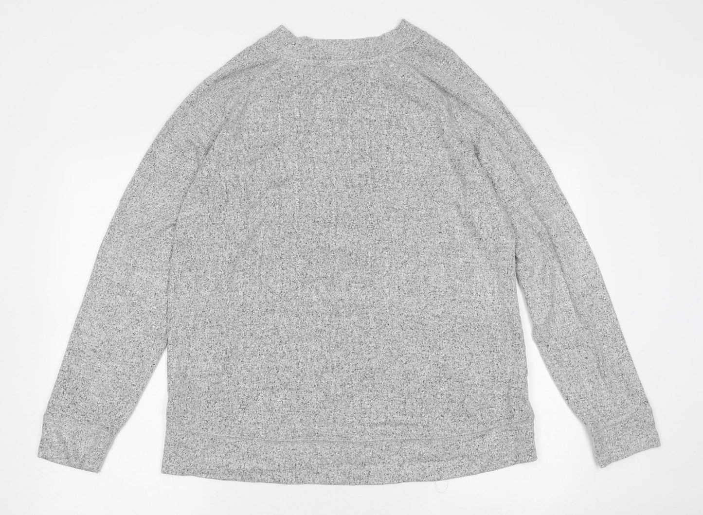 F&F Womens Grey Polyester Jersey T-Shirt Size 10 Round Neck