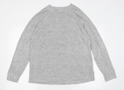 F&F Womens Grey Polyester Jersey T-Shirt Size 10 Round Neck