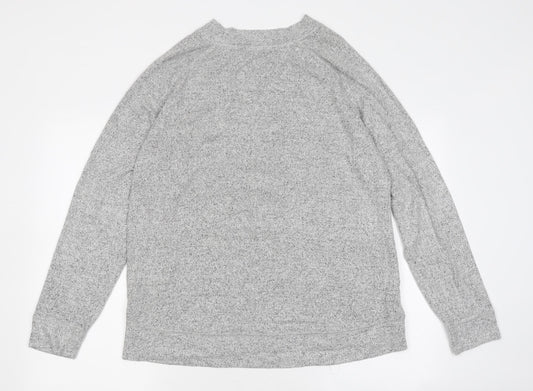 F&F Womens Grey Polyester Jersey T-Shirt Size 10 Round Neck