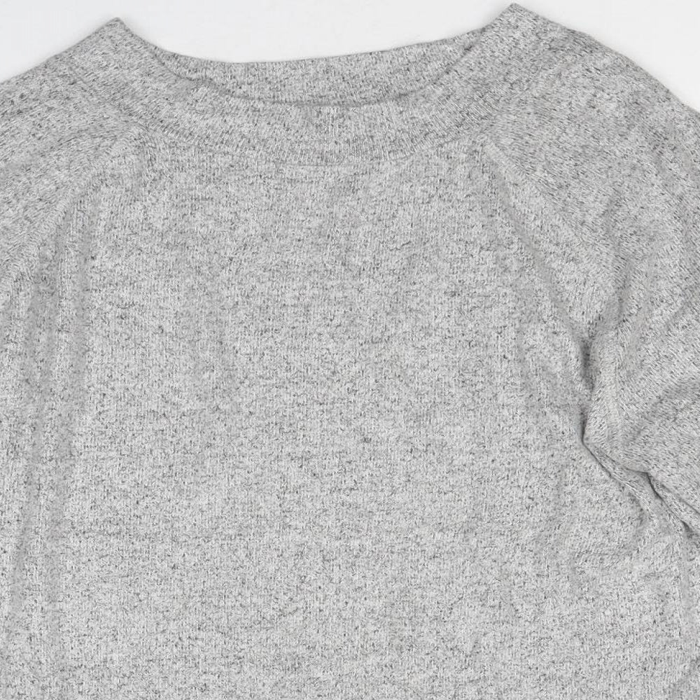 F&F Womens Grey Polyester Jersey T-Shirt Size 10 Round Neck
