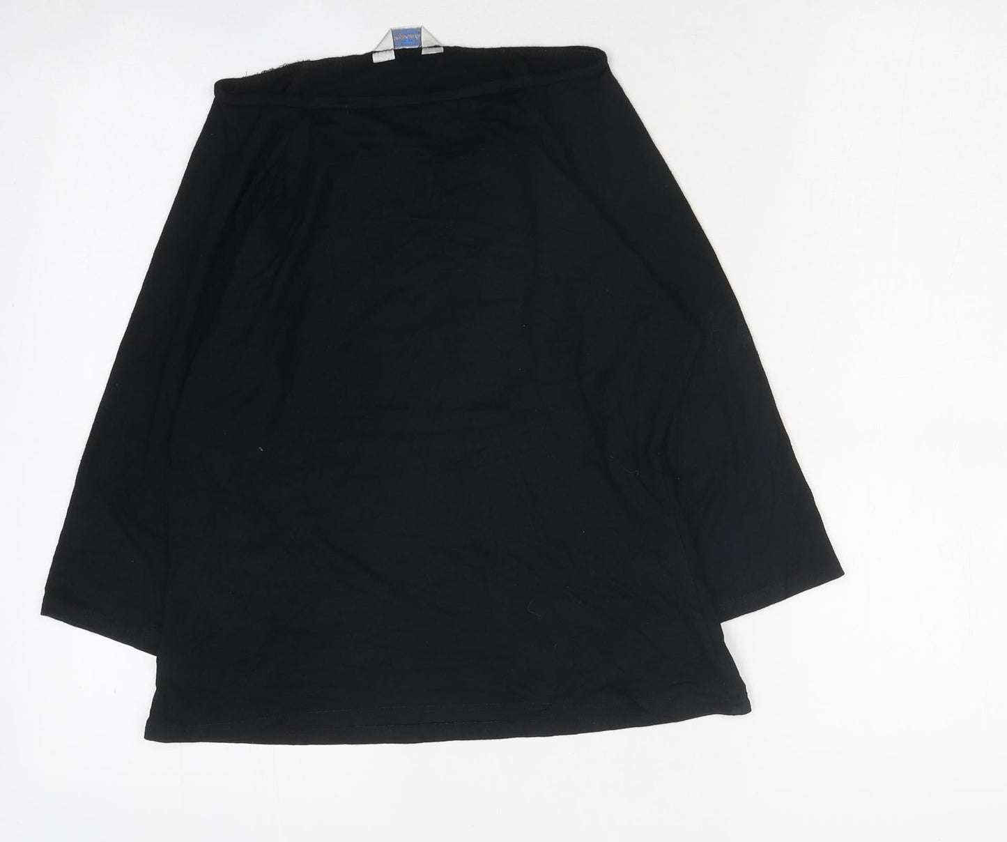 Womens UK Size 14 Preworn Black Jersey T-Shirt