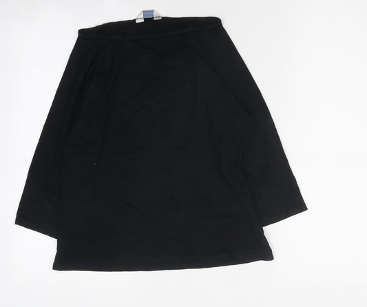 Womens UK Size 14 Preworn Black Jersey T-Shirt