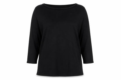 Womens UK Size 14 Preworn Black Jersey T-Shirt