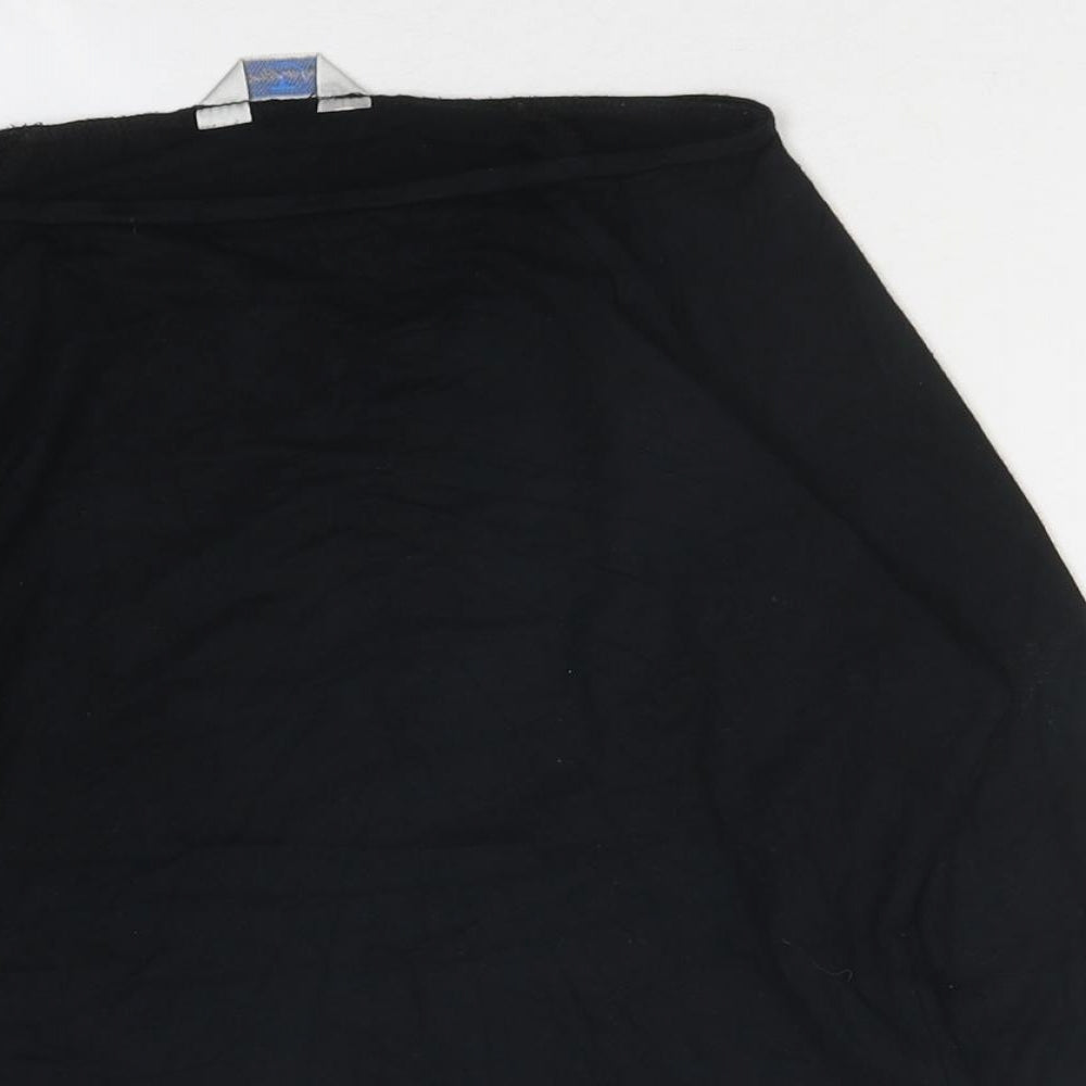 Womens UK Size 14 Preworn Black Jersey T-Shirt