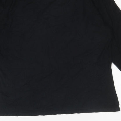 Womens UK Size 14 Preworn Black Jersey T-Shirt