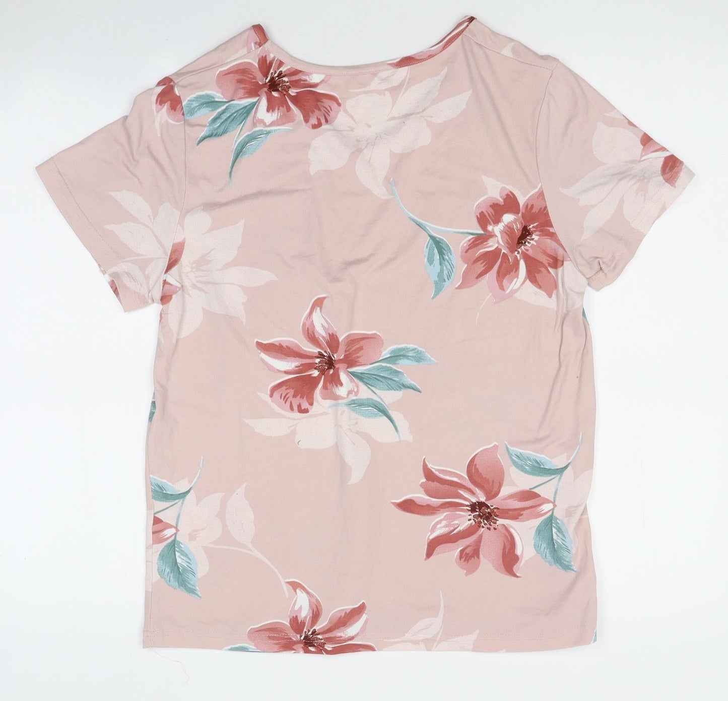 Womens UK Size 6 Peacocks Pink Basic T-Shirt