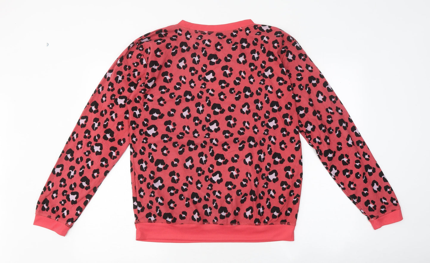 Avenue Womens Multicoloured Round Neck Animal Print Polyester Pullover Jumper Size 14 - Leopard Print