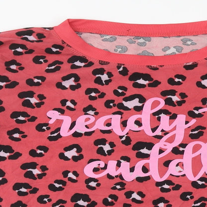 Avenue Womens Multicoloured Round Neck Animal Print Polyester Pullover Jumper Size 14 - Leopard Print