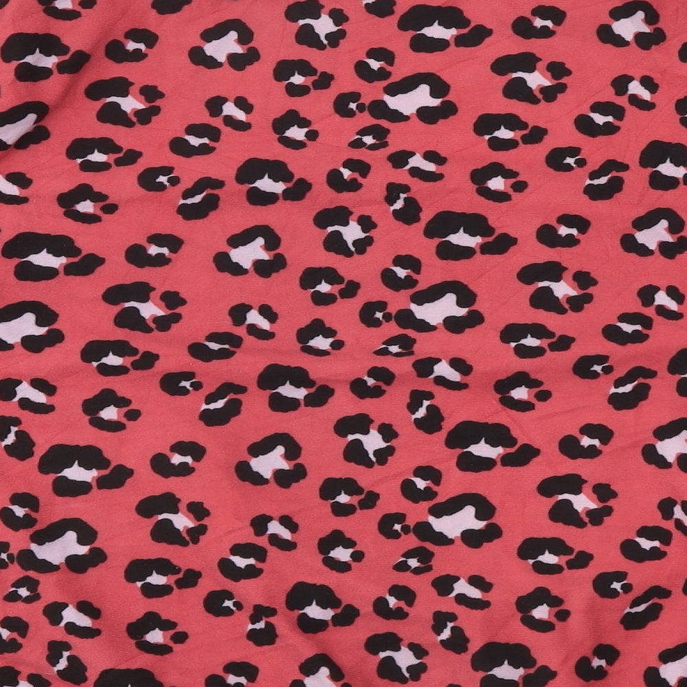 Avenue Womens Multicoloured Round Neck Animal Print Polyester Pullover Jumper Size 14 - Leopard Print