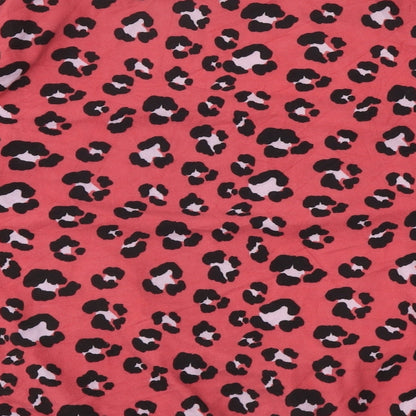 Avenue Womens Multicoloured Round Neck Animal Print Polyester Pullover Jumper Size 14 - Leopard Print