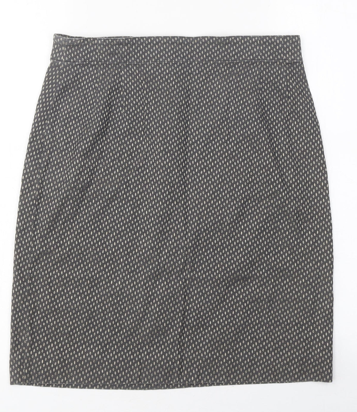 Comma Womens Brown Geometric Polyester A-Line Skirt Size 6 Zip