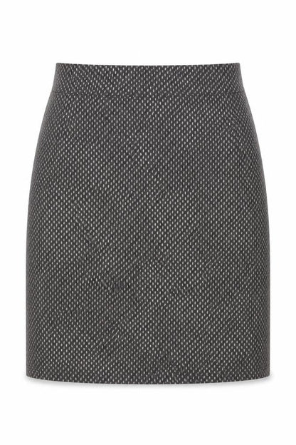 Comma Womens Brown Geometric Polyester A-Line Skirt Size 6 Zip