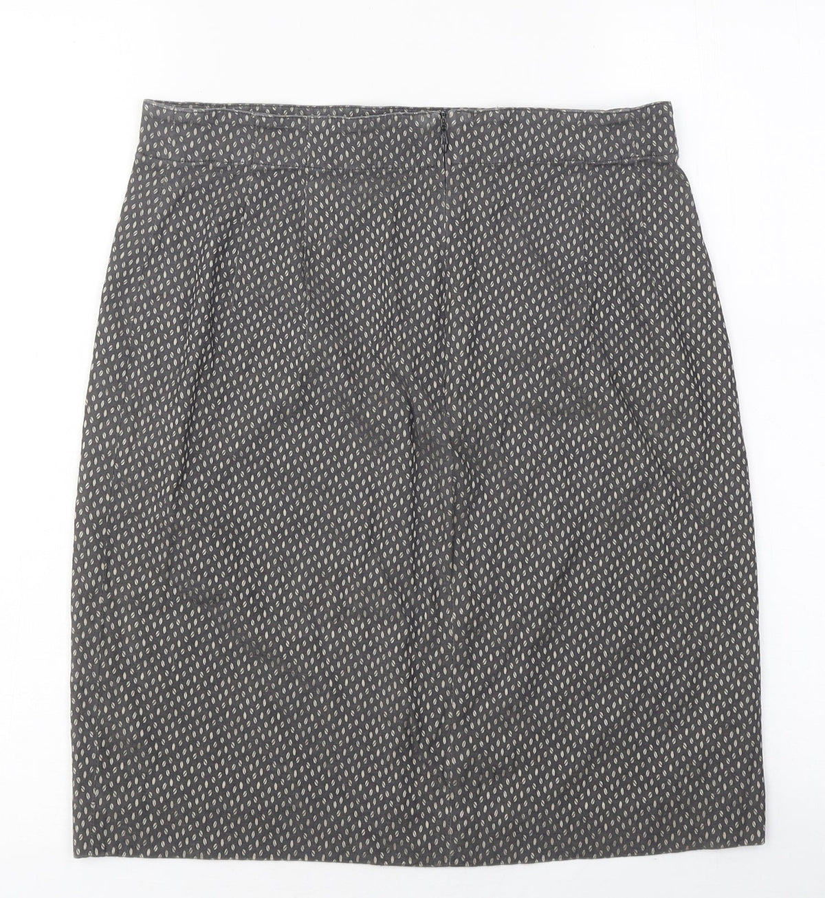 Comma Womens Brown Geometric Polyester A-Line Skirt Size 6 Zip