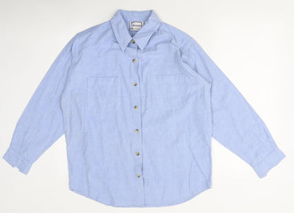 Mens UK Size M Conrad Blue  Button-Up Long Sleeve Casual Shirt