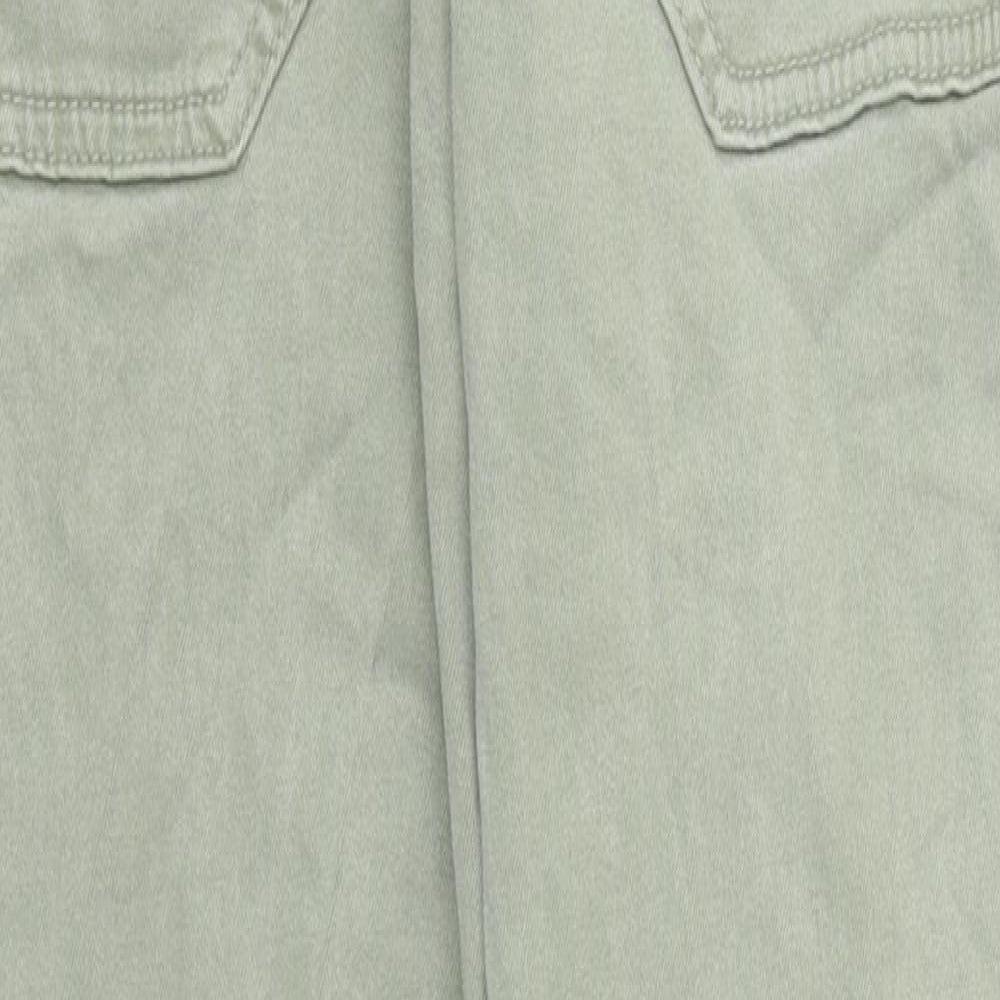 F&F Womens Green Cotton Skinny Jeans Size 12 L24 in Regular Zip