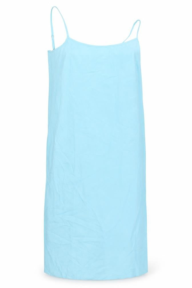 Marks and Spencer Womens Blue Polyester Slip Dress Size 6 Square Neck Pullover
