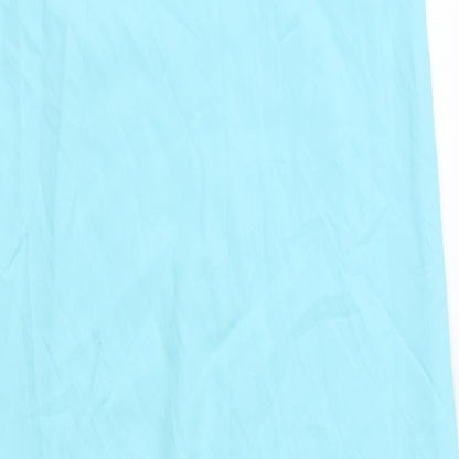 Marks and Spencer Womens Blue Polyester Slip Dress Size 6 Square Neck Pullover