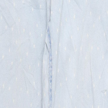 M&Co Womens Blue Geometric Acetate Skinny Jeans Size 12 L20 in Regular Zip