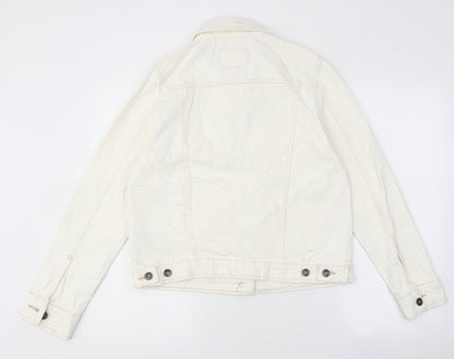 Marks and Spencer Womens White Jacket Size 10 Button