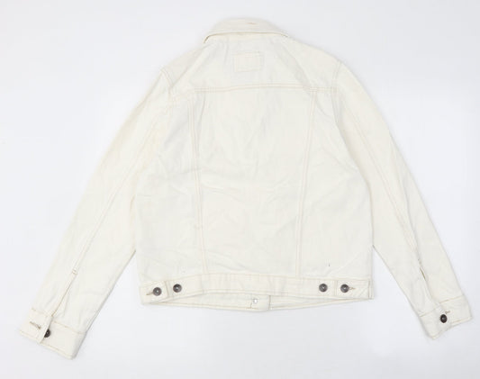 Marks and Spencer Womens White Jacket Size 10 Button