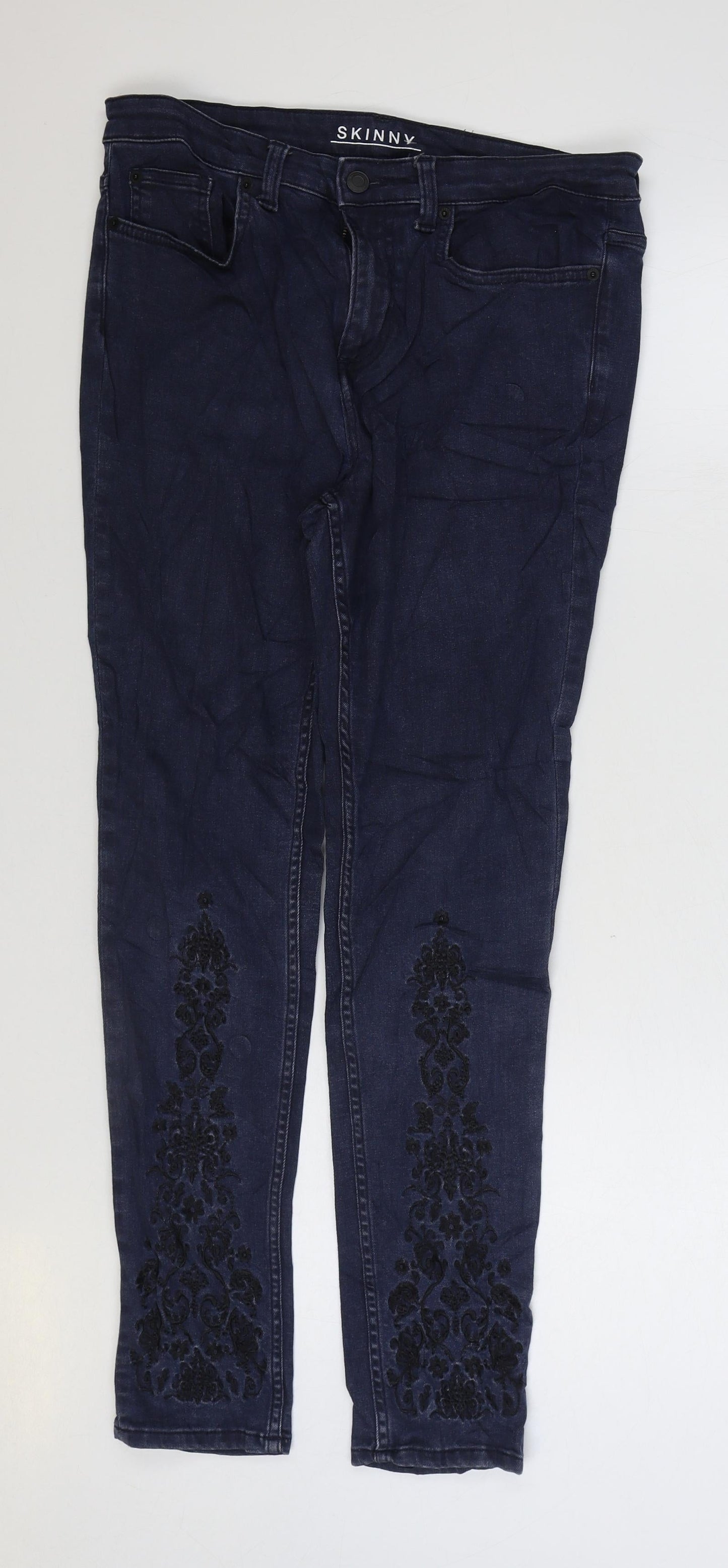Womens UK Size 12 Marks and Spencer Regular Fit Skinny Blue Jeans
