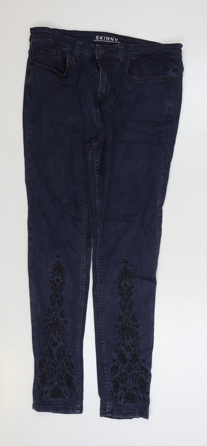 Womens UK Size 12 Marks and Spencer Regular Fit Skinny Blue Jeans