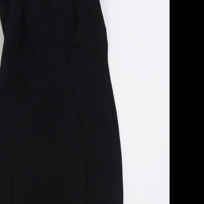 ASOS Womens Black Polyester Bodycon Size 8 Square Neck Pullover
