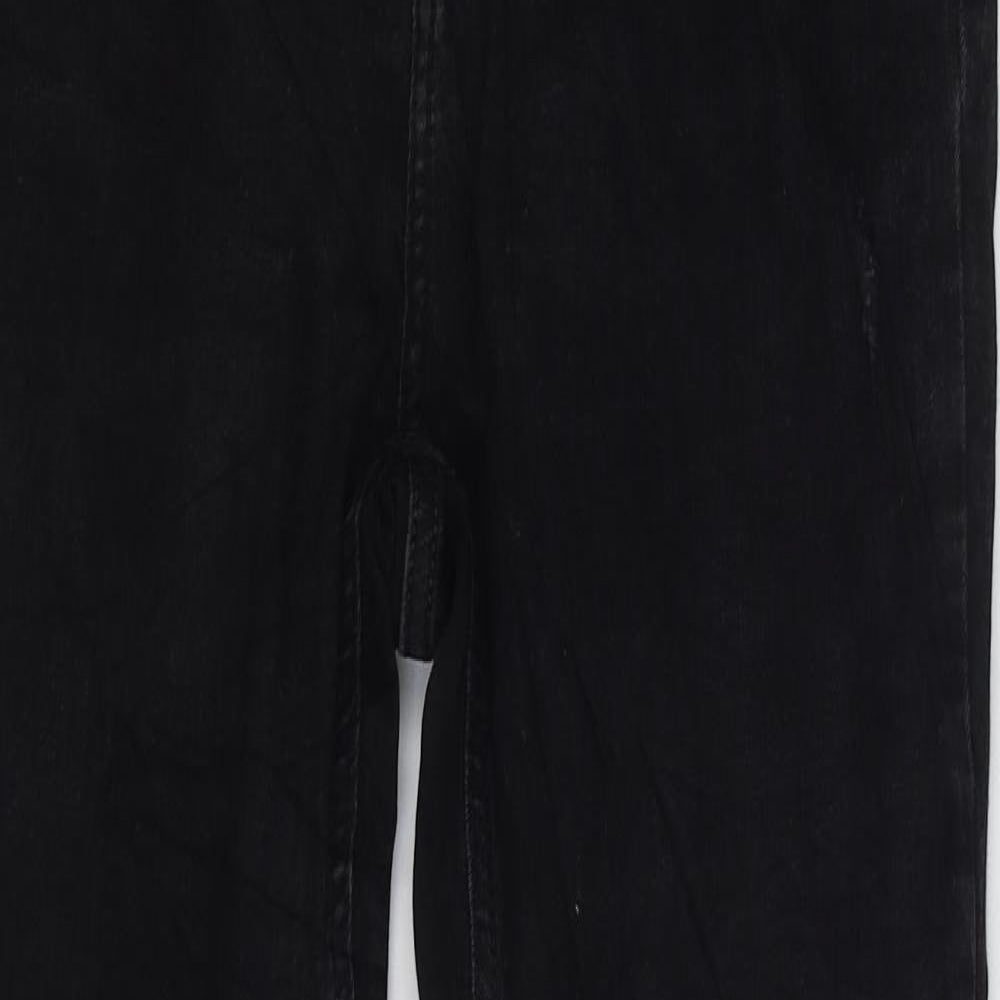 Denim & Co. Womens Black Cotton Skinny Jeans Size 14 L29 in Regular Zip