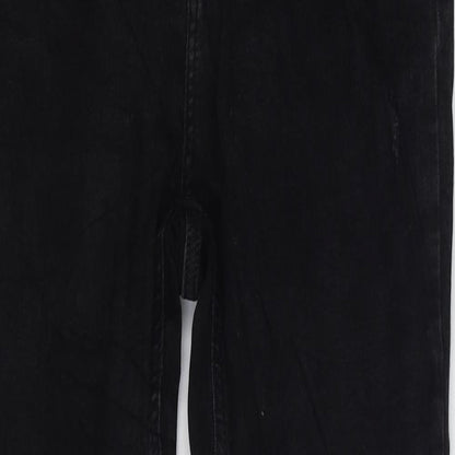 Denim & Co. Womens Black Cotton Skinny Jeans Size 14 L29 in Regular Zip
