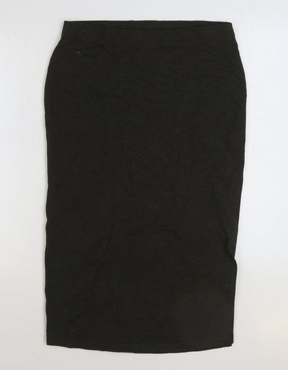 Marks and Spencer Womens Green Cotton Straight & Pencil Skirt Size 12