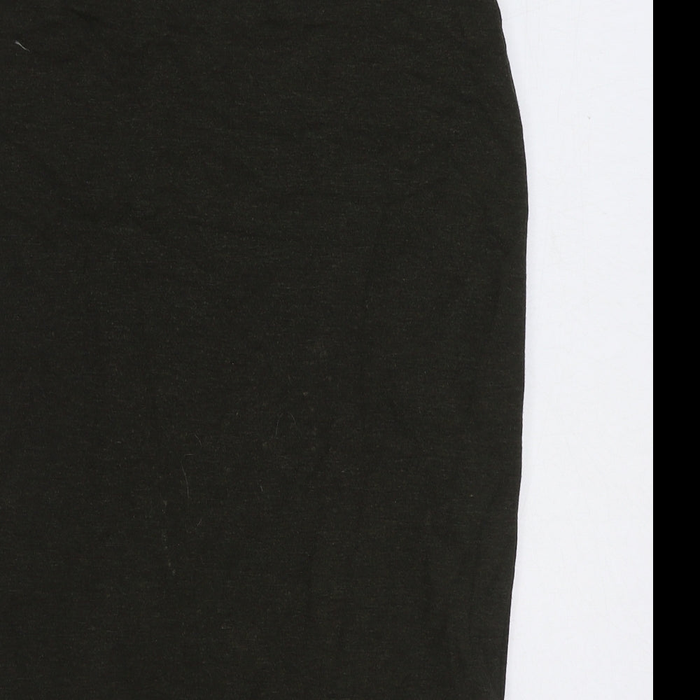 Marks and Spencer Womens Green Cotton Straight & Pencil Skirt Size 12