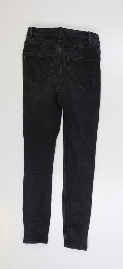 New Look Womens Black Cotton Skinny Jeans Size 10 L24 in Regular Zip