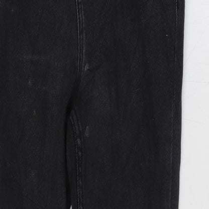 New Look Womens Black Cotton Skinny Jeans Size 10 L24 in Regular Zip