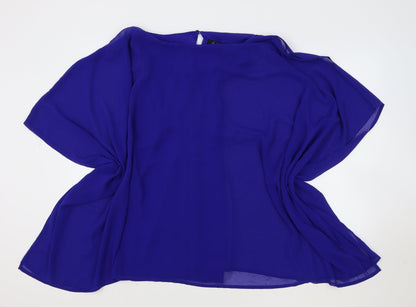 Womens UK Size 14 JD Williams Blue Tunic Blouse